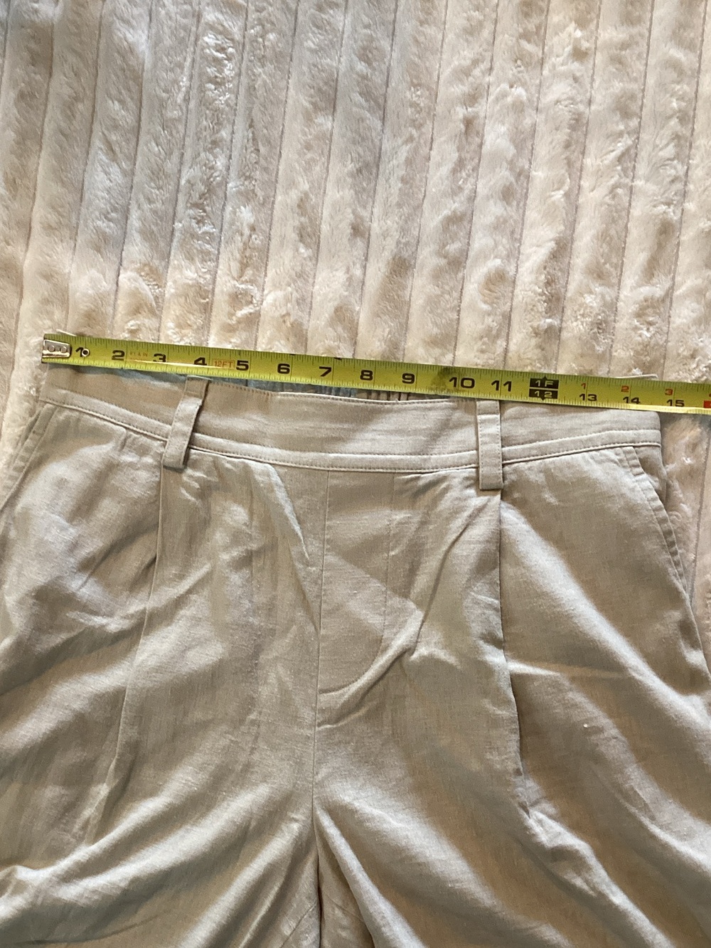 Vince Light Beige linen  Wide-Leg Trousers SZ S 🥰🥰🥰